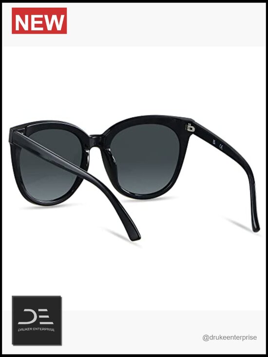 Oversized Cat Eye Sunglasses 2 Pack UV400 Women Fashion Vintage